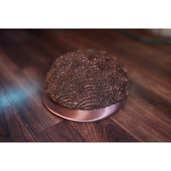 D. Charles Accessories - Vintage  Herzfeld's' Kansas City 100% Wool Brown beaded hat